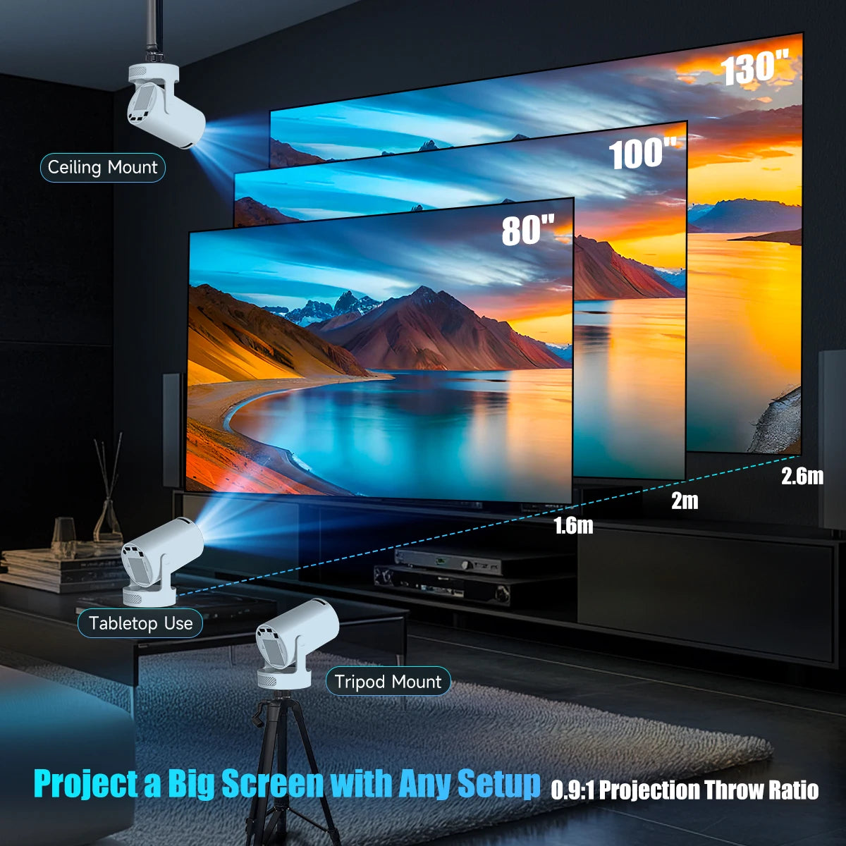 HyPro Mini Portable Cinema Projector